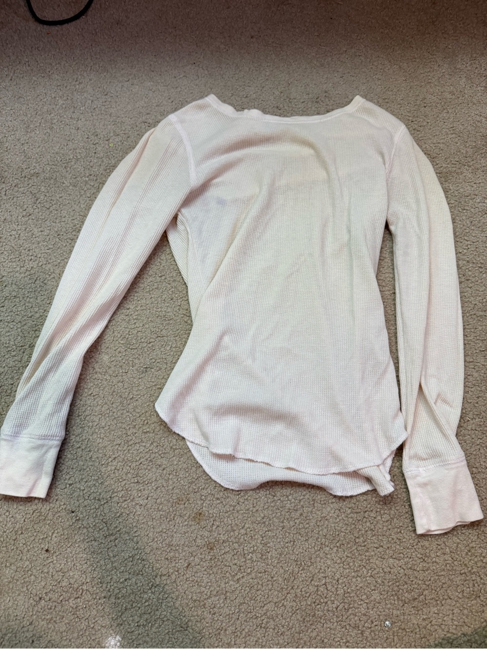 Old Navy Light Pink Waffle Long-Sleeve Thermal Top